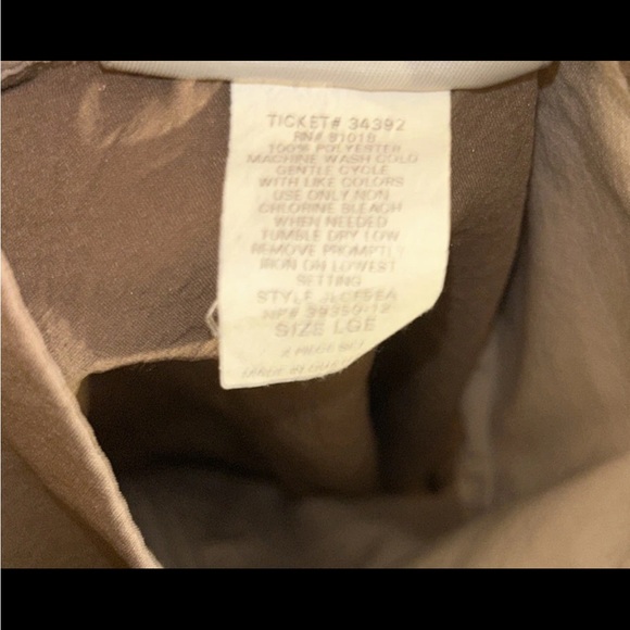 Vintage Blair Track Suit Women L Brown Windbreaker Set embroidered flowers - Picture 5 of 7